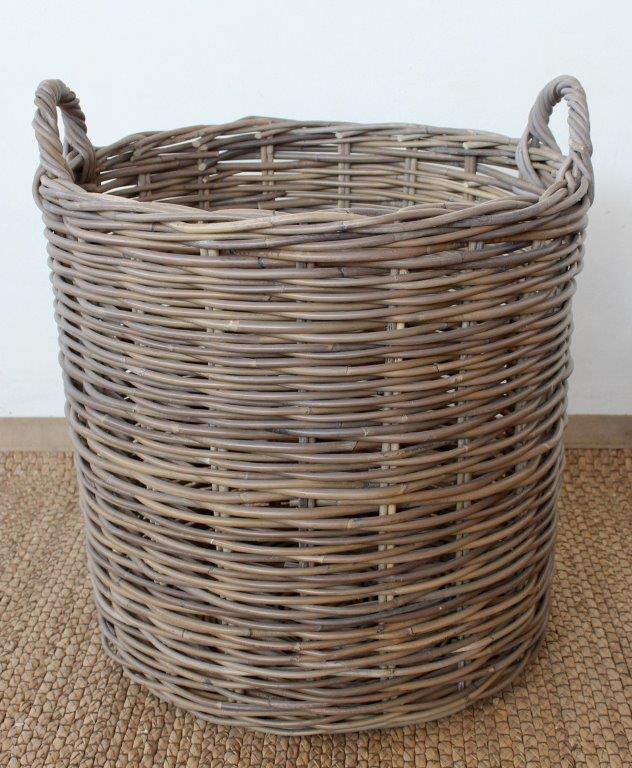Set Of 3 Rattan Round Baskets